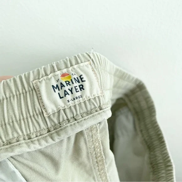 Marine Layer Khaki 6" Saturday Selvage Beach Short - Picture 4 of 7